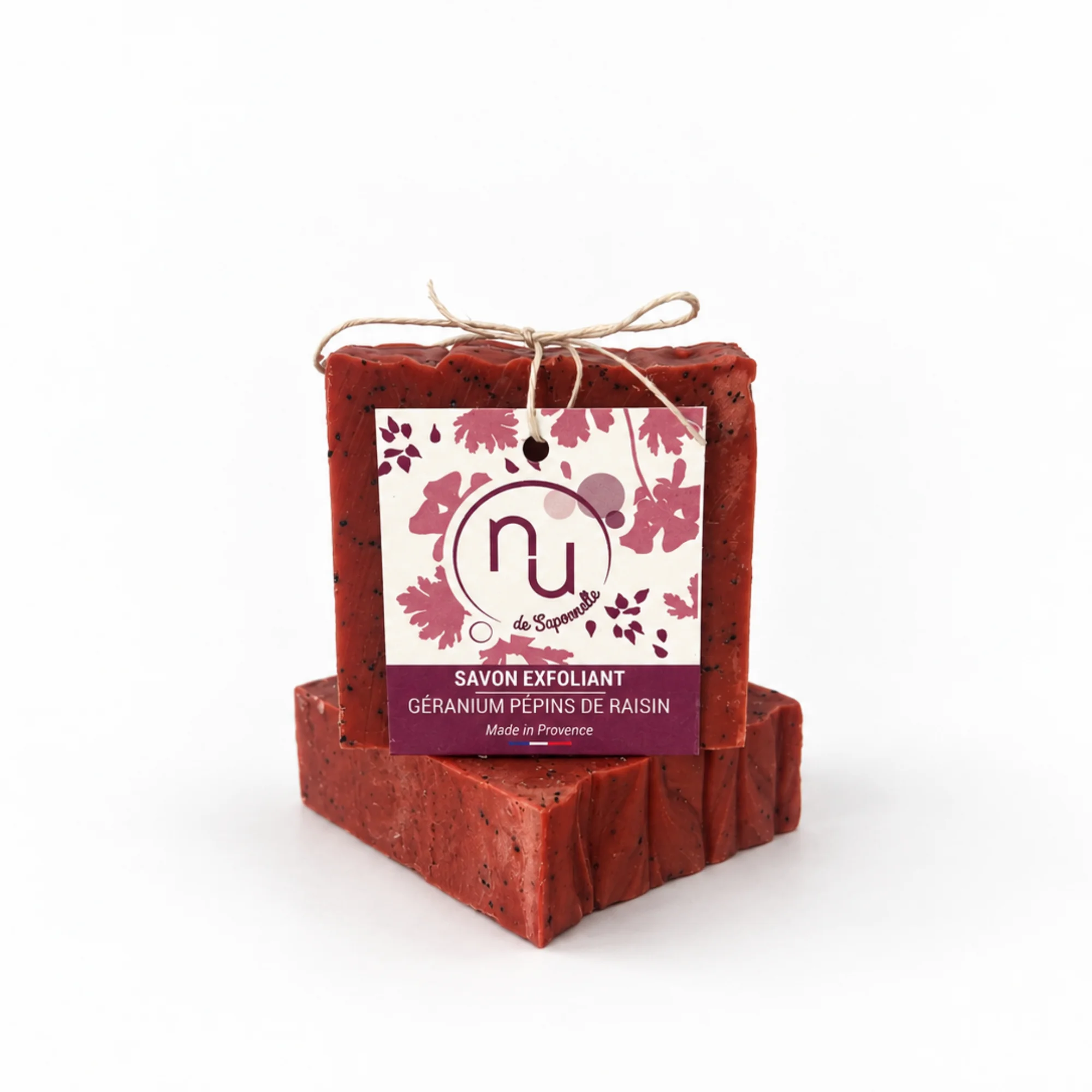 savon solide exfoliant pépins de raisin