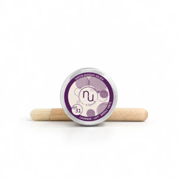 savon masque solide lavande lait argile verte